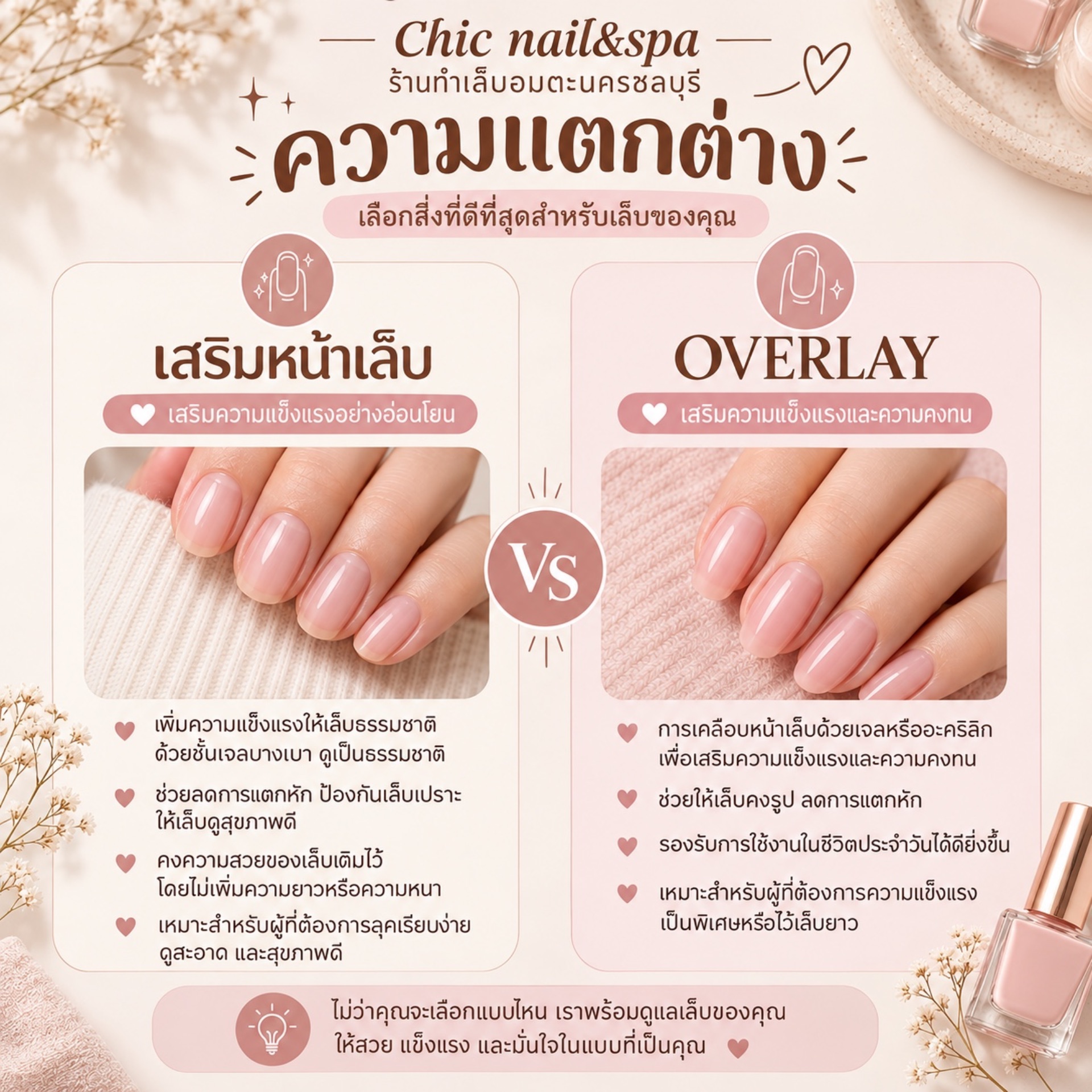 เสริมหน้าเล็บ / overlay