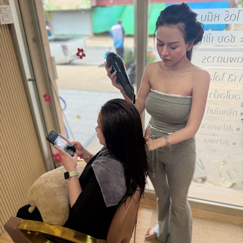 สระผม ไดร์ผม หนีบผม